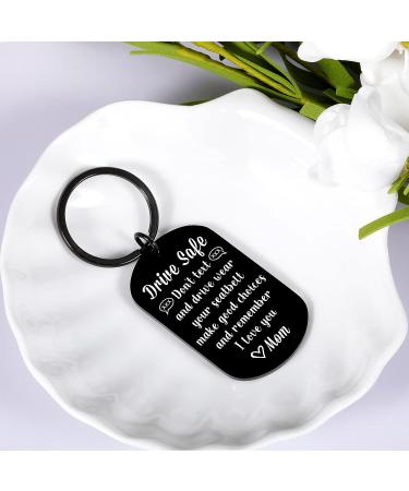 Drive Safe Keychain for New Driver - Teen Boys & Girls Gift Ideas - Personalized Graduation & Birthday Present - Sweet 16, 18, 21st - From Mom - Buy Online on GoSupps.com