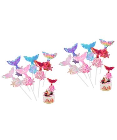 Artibetter 12 Pcs Cake Decoration Mermaid Picks for Cake Under The Sea Cake Picks Sequin Mermaid Cupcake Topper Mermaid Tail Cake Toppers Mermaid Party Supplies Paper Cup Happy Birthday Cloth As Shownx2pcs mediumx2pcs