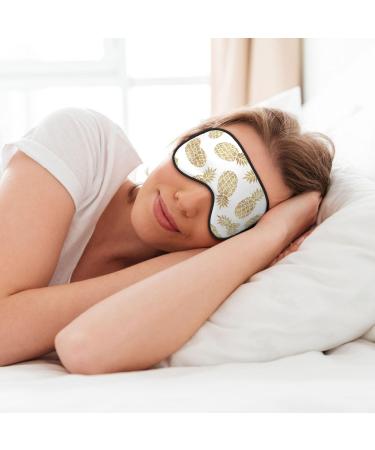 Golden Pineapple Sleep Eye Mask - Soft Light-Blocking Blindfold for Travel | Eliminate Fatigue & Enhance Sleep - Buy Online on GoSupps.com
