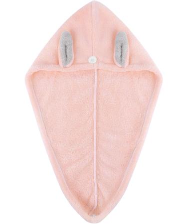 FakeFace Funny Rabbit Ear Hair Dryer Towel for Kids - Soft Microfiber Headscarf & Turban in Pink - Quick Drying Hair Wrap - Buy Online on GoSupps.com