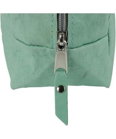 Biozoyg Polly Vegan Cosmetic Bag Size M - Stylish Zipper Organizer in Washable Leather Optics Paper - Mint - Perfect for Makeup and Travel - Buy Online on GoSupps.com