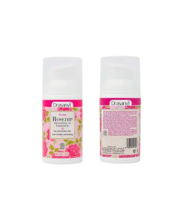 Buy DRASANVI BIO Rosehip Serum 30ml - Anti-Wrinkle Beauty Serum for Dry & Mature Skin - Moisturizing with Geranium Oil - Floral Scent - International Shipping Available - Buy Online on GoSupps.com