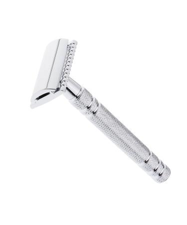 Men's Double Edge Safety Razor Set - 3 Classic Alloy Manual Shavers in Silver | Premium Grooming Essentials for a Close Shave - Buy Online on GoSupps.com