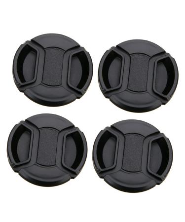 Milisten 4 Pcs Camera Lens Cover Centre Pinch Lens Cover Lens Cap Camera Lenses Camera Lens Lid Shots Lens Protector Lens Hood Cap Camera Body Cap Camra Back Cover Plastic SLR Camera Black 5.5X5.5CM