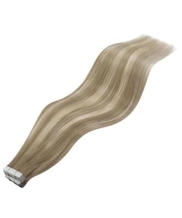 Youngsee Ombre Tape Extensions - 60 cm Real Hair Seamless Invisible Brown to Blonde 50g - Premium Quality Hair Extensions - Buy Online on GoSupps.com
