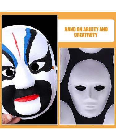 CALLARON 9 Pieces Paper Mache Masks - Plain White Blank Theater Masks for Crafting | Ideal for Adults & Holiday Projects - Buy Online on GoSupps.com