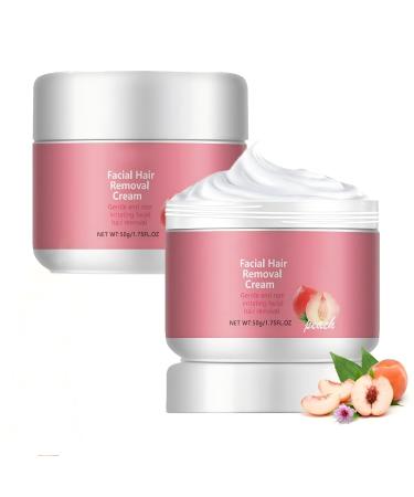 Cr me d pilatoire pour le visage Hairerase pour femmes formule douce bouteille de 50g peau visiblement lisse en 5 minutes convient tous les types de peau. (2PC)