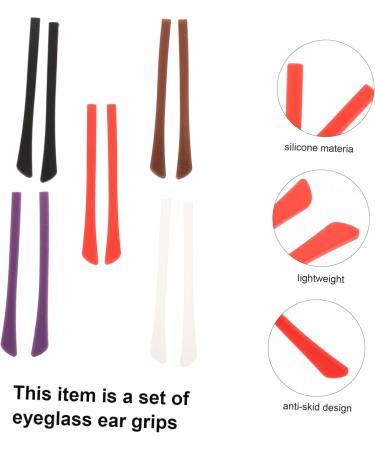 Buy Gleavi 10 Pairs Glasses Accessories: Slippered Foot Covers Replacement Brackets & Ear Pads - International Shipping Available - Buy Online on GoSupps.com