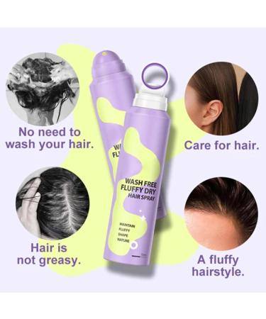 Reduces Greasiness & Oiliness Hair Volumizer Spray Wash Free Fluffy Dry Hair Spray Oil Control Fluffy Volumizing Dry Hair Spray Dry Hair Spray For Everyone (150ML-2PCS) - Buy Online on GoSupps.com