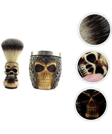Minkissy Skull Beard Brush Set - Premium Brush with Bowl for Perfect Shaving & Grooming - Buy Online on GoSupps.com