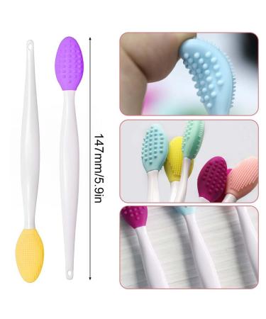 Jocxzi 5-Piece Double-Sided Lip Peeling Brush Set | Silicone Mini Cleaner for Brightening Dark Lips | Smooth Full Lip Appearance for Men & Women - Buy Online on GoSupps.com