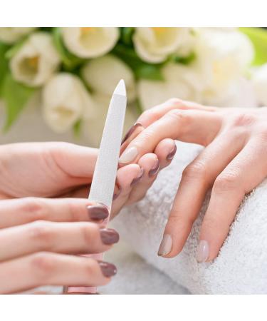 3-Piece Stainless Steel Nail Files with Leather Case | Double-Sided Metal Nail Files with Anti-Slip Handle | Manicure Pedicure Tools for Fingernail Toenail | Rose Gold - Buy Online on GoSupps.com