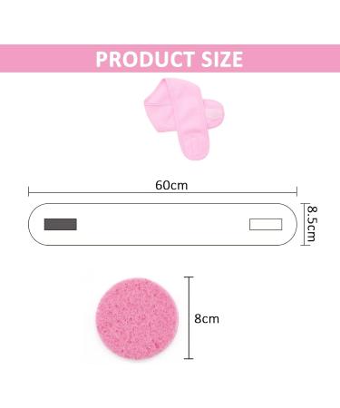 Spa Facial Headband Make up Hair Band Facial Headbands for Women for Sport Yoga Shower pink - Buy Online on GoSupps.com