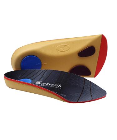 3/4 Length Arch Support Insoles for Men Women  Comfort Orthotic Supportive Shoe Inserts Insole for Plantar Fasciitis Flat Feet Pronation Foot Heel Pain Relief  Reduces Stress on Feet  Joints & Back M: US Women 8-10 | Men...