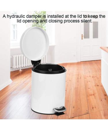 Trash Can 5L Large Capacity Personalized Stylish with Stainless Steel Step for Office Bathroom Kitchen Hotel Garbage Container - Buy Online on GoSupps.com