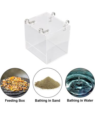 NEWCOMDIGI Bird Bathtub: Cage Accessory for Parakeet, Parrots, Sun Conure, Cockatiel - 1 Piece Canary Bath Inside Cage with Hook - Buy Online on GoSupps.com