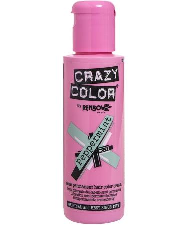 2 Crazy Color Semi Permanent Hair Colour Dye Cream by Renbow 100ml Peppermint 71 - Buy Online on GoSupps.com