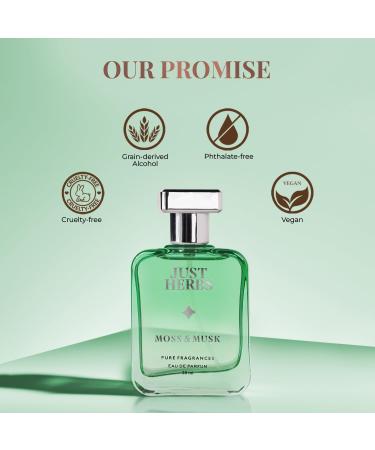 Just Herbs Relaxing Moss & Musk EDP Perfume for Men 50ml Long Lasting Up to 8 Hours Pure Fragrance Eau Da Parfum Mens Body Spray - Buy Online on GoSupps.com
