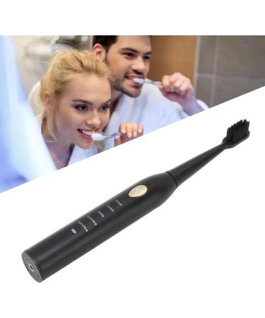 Mumusuki Electric Toothbrush for Adults - Rechargeable 4 Soft Bristle Heads Waterproof Black Gold | Excellent Gift Option - Buy Online on GoSupps.com