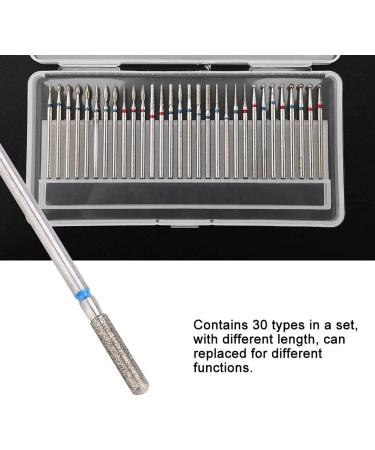 Nail Drill Bits Set 30Pcs Diamond Cuticle Remover Bits Kit with Case Rotary Diamond Drill Bit Polishing File Grinding Heads Tools for Nail Salon Manicure Pedicure - Buy Online on GoSupps.com