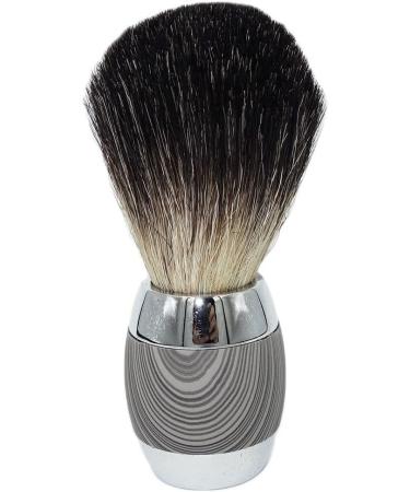 Premium Stainless Steel Razor Holder & Shaving Brush - Stylish Men's Shaving Set with Roof Hair Wood Handle - Ideal for 3-Blade Razors (11x17cm) - Buy Online on GoSupps.com