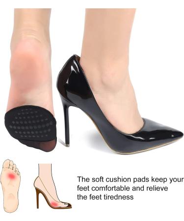 10 Pairs Women's Toe Topper Socks with Padding - Non-Skid Bottom & Metatarsal Cushions - Nude & Black - Buy Online on GoSupps.com