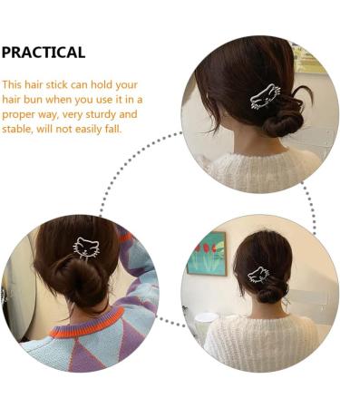SHERCHPRY Cute Cute Hairpin Kawaii Hair Accessories Retro Hairpin Cat Hair Clip Chinese Hair Pin Asian Hair Accessories Metal Hair Claw Clips Hot Hair Brush Hair Bun Alloy Hanfu Toddler Girl - Buy Online on GoSupps.com