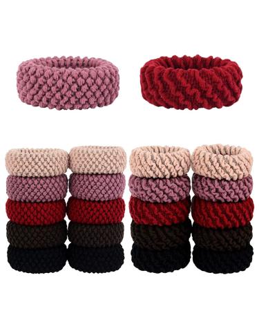 Niaciswe ponytail holder 20 pieces thick cotton hair tie hair rubber hair tie thick hair broken hair hair tongue hair tongue women seamless hair tapes width hair tie mixture