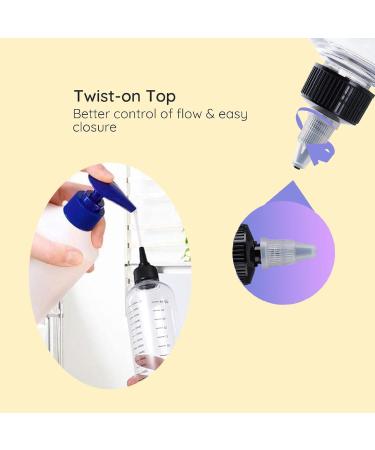 3 PCS Hair Oil Applicator Bottles - 110ml Squeeze Bottle with Scale for Hair Dye - Professional Hairdressing Tool - Buy Online on GoSupps.com