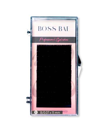 BOSS BAE Individual Eyelash Extensions Classic Lashes Extensions Supplies Lash Trays 0.07/0.10 Thickness B/C/C+/D/CC Curl 6-15mm Length (Single_0.10_D_6) 0.10-D 6mm