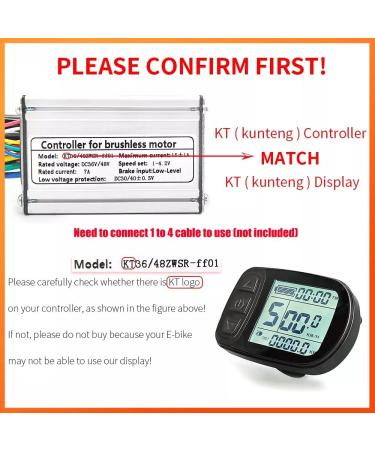 KT-LCD5 Electric Bike Display Panel - Waterproof Multi-Information Meter for 24V/36V/48V Electric Bicycles - Buy Online on GoSupps.com