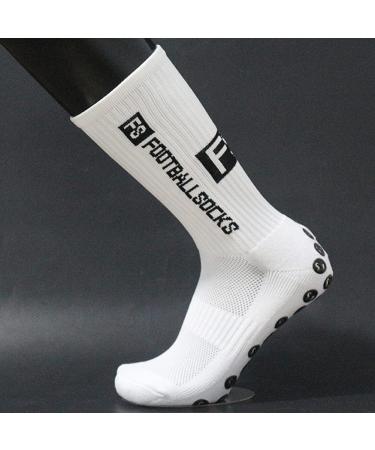 Buy CRGANGZY Round Silicone Suction Non-Slip Football Socks | Sports Training Sock (White) AV02 - International Shipping Available - Buy Online on GoSupps.com