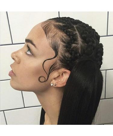 Nirbffo 5 Sheets Temporary Tattoo Stickers for Hair Edge - Waterproof Black Hairline Curly Bangs Tattoo Sticker Set - Buy Online on GoSupps.com