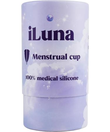 iLuna Menstrual Cup - Medical-Grade Silicone 2 Sizes & Cleansing Brush | Ideal for Daily Use - Buy Online on GoSupps.com