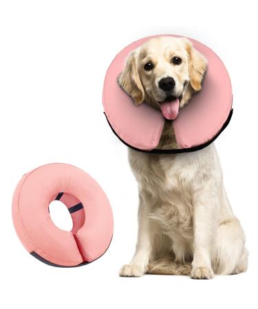 Supet Rewrise dog leak protection for protective collar dogs soft collar dogs after op inflatable freak for dogs pink s Medium: neck circumference: 23-30.5cm pink