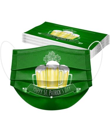 50PCS St Patricks Day Disposable Face_M sks for Adults 3-Layer Breathable Protection Holiday Party Decorations for Women Men - Buy Online on GoSupps.com