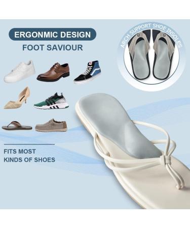 Arch Support Shoe Insoles for Plantar Fasciitis | Heel Cushions for Flat Feet | Self-Adhesive Gel Inserts - 2 Pairs (Large) - International Shipping Available - Buy Online on GoSupps.com
