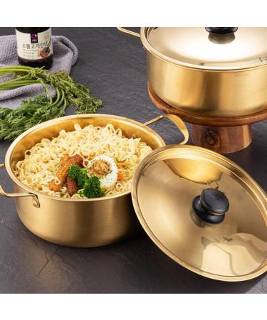 Stainless Steel Gold Kitchen Ramen Noodle Kitchen Korean Ramen Cooking Kitchen for Noodle Kitchen (Color : Golden Size : 26X18X8.5CM) (Gold 26X18X8.5CM - Buy Online on GoSupps.com