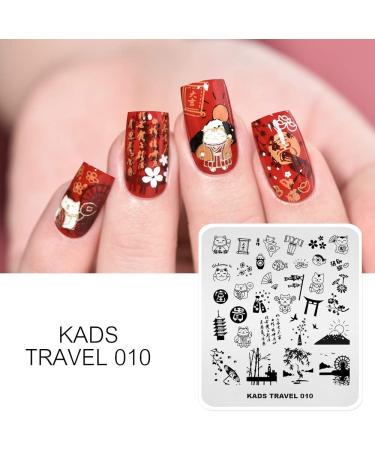 KADS Nail Art Stamping Plates Set Image Template Stencils Pattern with Stamping Plates Holder Case Organizer (TR010) - Buy Online on GoSupps.com