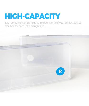 2 Pack Contact Lens Organizer Case | Portable 30-Day Storage for All Brands + Remover & Tweezer - Buy Online on GoSupps.com