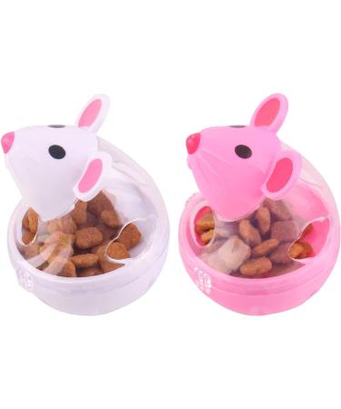 HUOXIG Cat Interactive Toy and Food Dispenser Treat Ball Cat Food Feeder Indoor Outdoor Cat Feeding Toys Transparent Mice Food Tumbler Pet interactive Toy Puzzle Play Toy Kids Toy -2PCS/Set - Buy Online on GoSupps.com