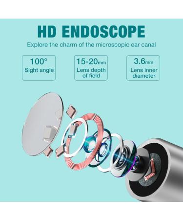 Cliunt Ear Wax Removal Otoscope - 1920p Waterproof Ear Cleaner with Camera & 6 LED for iPhone iPad & Android - Buy Online on GoSupps.com