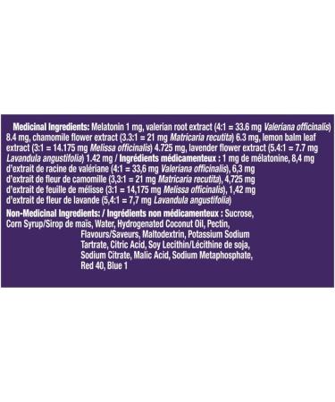 Vicks ZzzQuil PURE Zzzs Melatonin Sleep Aid with Chamomile Lavender & Valerian Root Non-Habit Forming 1mg per gummy Wildberry Vanilla Flavour 24 count 24ct Gummies - Buy Online on GoSupps.com