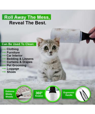 Urban Lark Extra Sticky Lint Rollers - 450 Sheets Defluffer for Clothes - Pack of 5 Lint Removers for Fur & Dust - Sticky Fluff Remover for Clothes & Carpets - 5 Lint Roller Refills with Bonus Cover - Buy Online on GoSupps.com