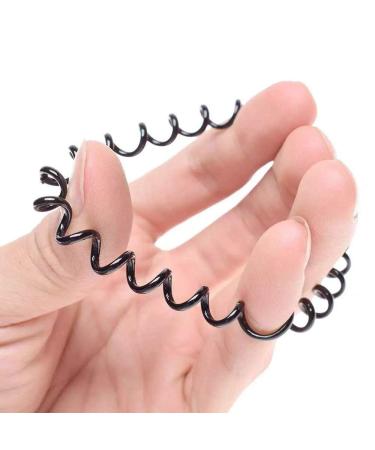 AHENOD 9Pcs Spiral Hair Ties Set - No Crease Coil Hair Ties for Women - Phone Cord Ponytail Holders - Black Multi-colored Hair Elastics - Buy Online on GoSupps.com