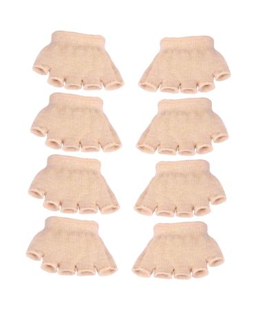 BUIFULSIC 4 pairs of heel cushions socks that cover the toes toes toe underwear front palm low-cut liner forefoot cushion for women Half socks for women man cotton socks fish mouth 10x7cm khaki