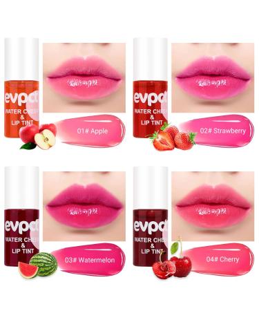 BINGBRUSH 4Pcs Bright Vivid Color Lip Tint Set - Long-wear Non-sticky Lightweight Stains - Liquid Lipstick Rouge Lip Gloss Gift Set - Buy Online on GoSupps.com