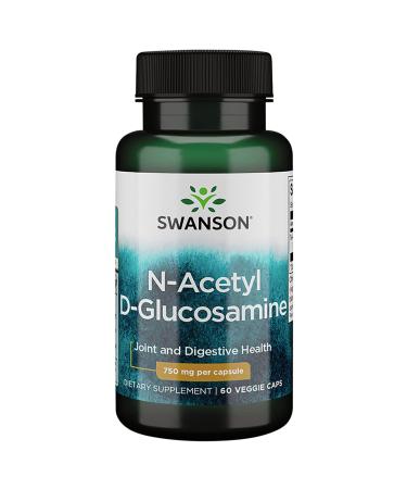 Swanson N-Acetyl D-Glucosamine (N-A-G) 750 Milligrams 60 Veg Capsules 1