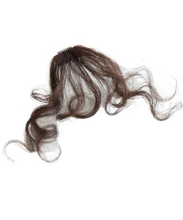 Bangs Curly Hair Bangs Clip Natural Style Black Dark Brown Light Brown Synthetic Heat-Resistant Fiber Suitable for Women for Women Curved Bangs for Daily Wear (Color : T1B/613)