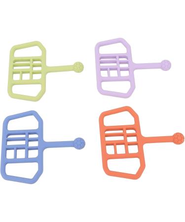 Alomejor Silicone Baby Bite Ring Toys - 4 Pack Infant Teething Relief & Soothing Rings - Buy Online on GoSupps.com
